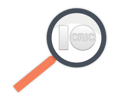 Magnifying glass with 10Cric logo