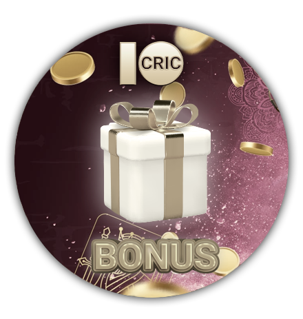 A gift surrounded by gold coins and the 10Cric logo