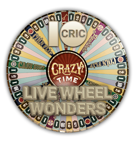The 10Cric logo in front of the Crazy Time gambling game