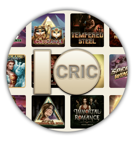 10Cric logo in the background of the gambling page