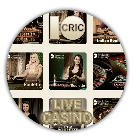 A wide selection of Live Casino at 10cric