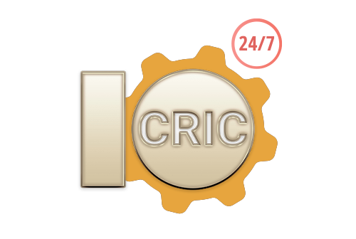 10Cric logo surrounded by settings and communication icons 24/7