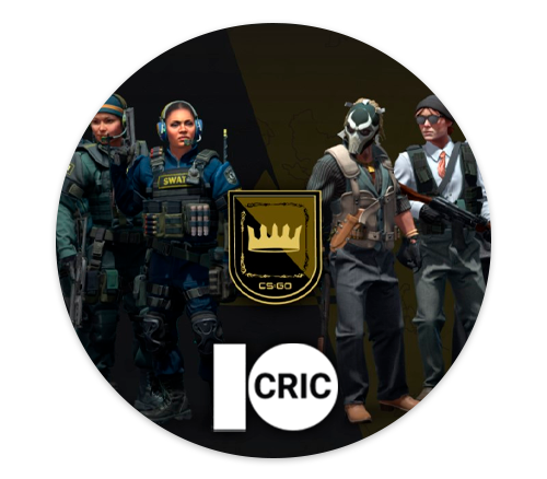 Fragment from CS:GO game and 10cric logo