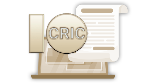 10cric logo and documents in front of the laptop