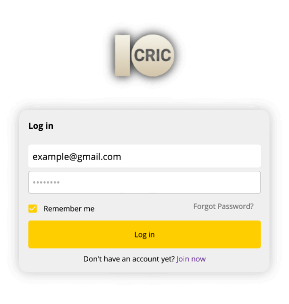 To log in to the 10cric platform, you must use the username and password you specified during registration