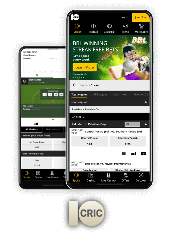 10cric mobile app allows you to bet on cricket on the go